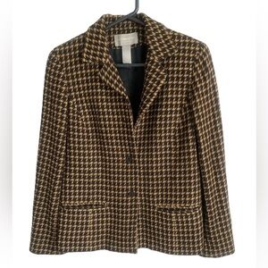 Liz Claiborne Black & Brown Tweed Female Jacket.